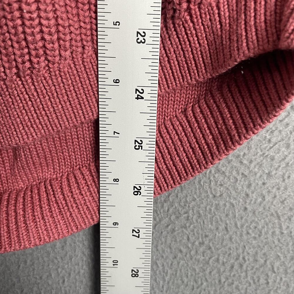Banana Republic Sweater Womens M Pink Cowl Neck Pullover Cable Knit Long Sleeve - Picture 7 of 7